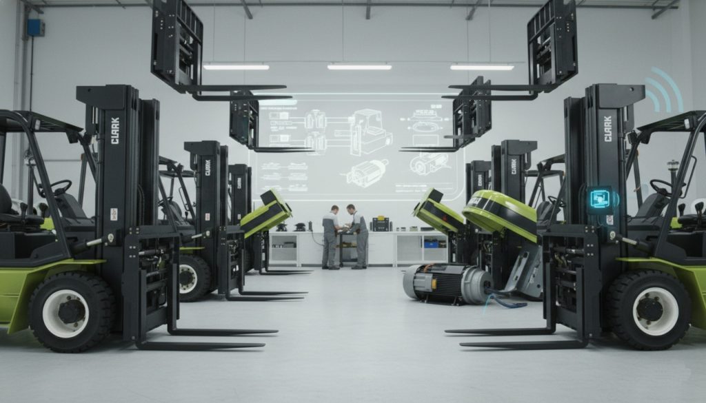 Retrofit de frota: transformando empilhadeiras antigas com BMS, motores AC e telemetria